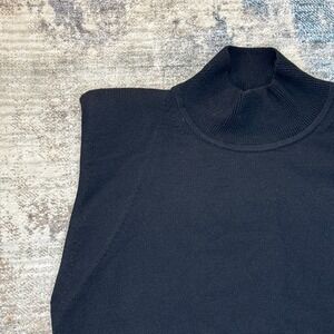 Babaton Sleeveless Wool Sweater Top Small Black Luxury Minimalist Classic